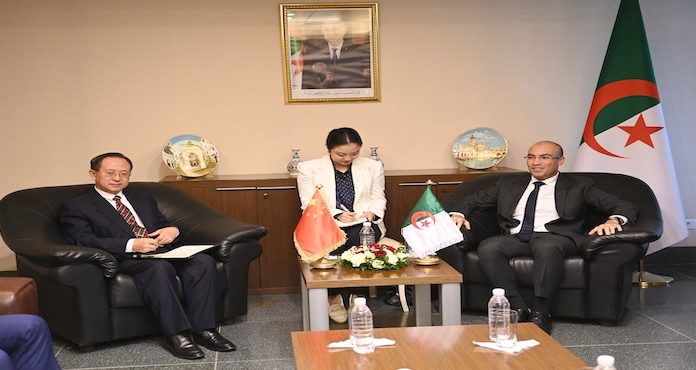 Chaib reçoit le vice-président de l’Agence chinoise de coopération internationale pour le développement