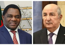 Le président de la République reçoit les vœux de son homologue zambien